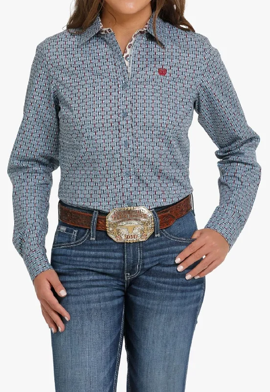 Stock Clearance Cinch Womens Western Long Sleeve Shirt