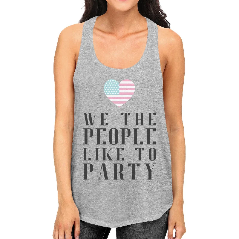 Deal Explosion We The People Humorous Graphic Tank Top For Women 4th of July Tanks