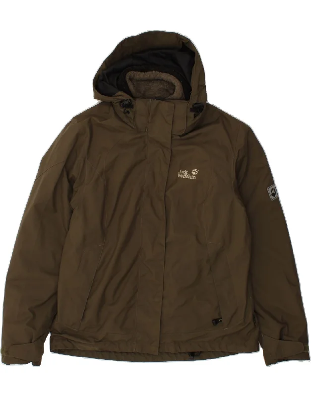 Best Seller JACK WOLFSKIN Womens Hooded Windbreaker Jacket UK 12 Medium Green