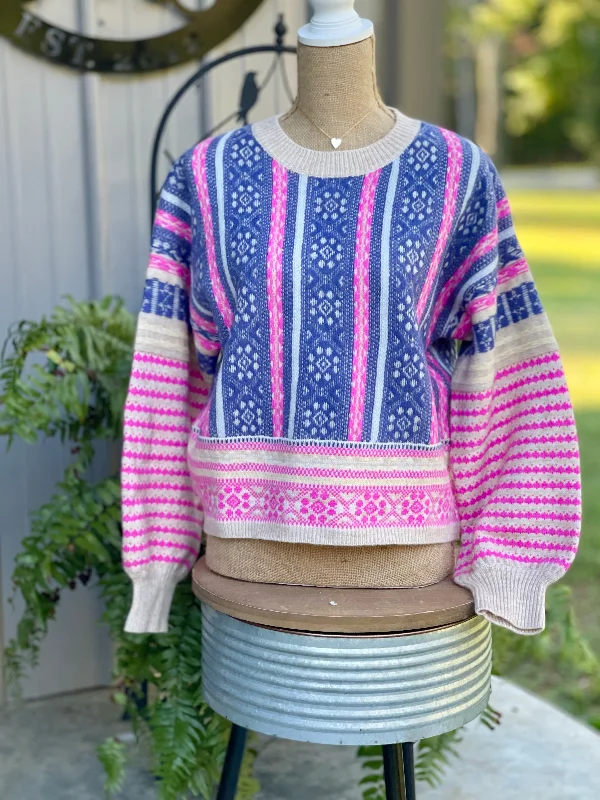 Weekend Bargains to Grab Josie Oversized Cozy Printed Sweater