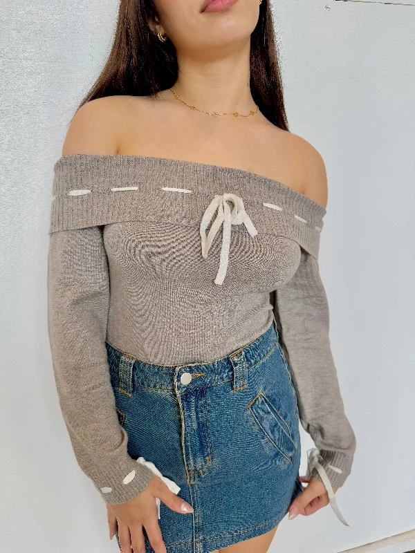 Steals and Deals Androna grey bow top