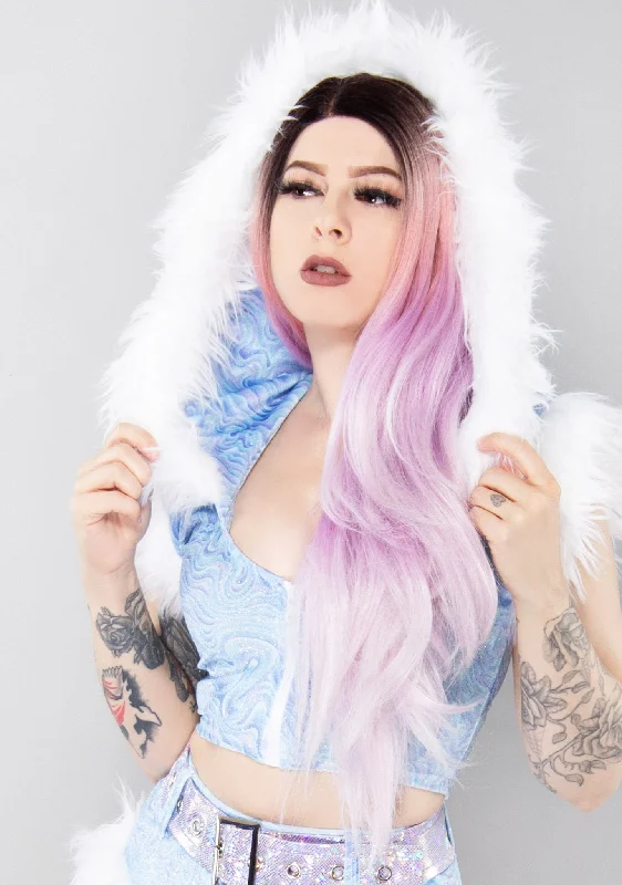 Sale Event Frost Queen Hooded Crop Top