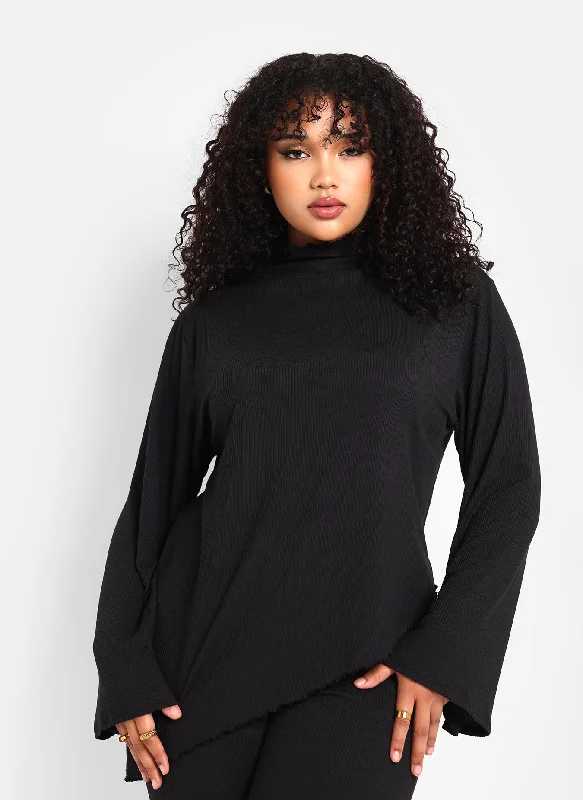 Super Sale Maddie Ribbed Asymmetrical Top