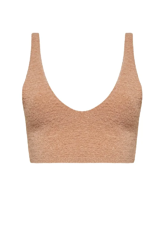Clearance Event Nanushka Zosia Compact Boucle Knitted Bra - Peach