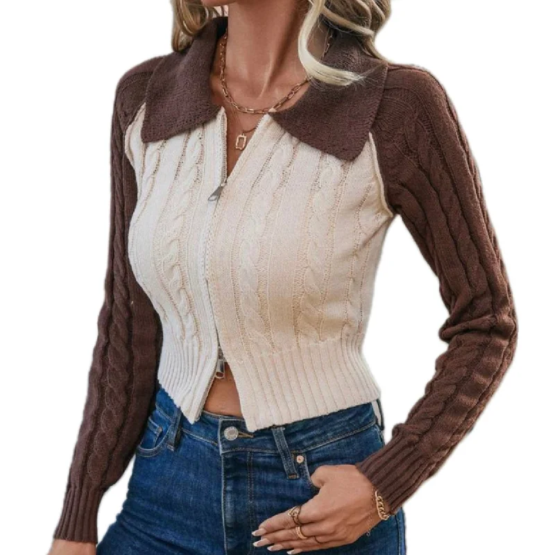 Weekend Bargains to Snag Caramel Zipper Sweater