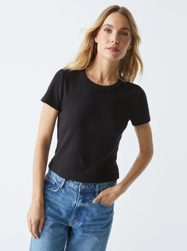 One-DAY Sale Mimi Cropped Tee - Black