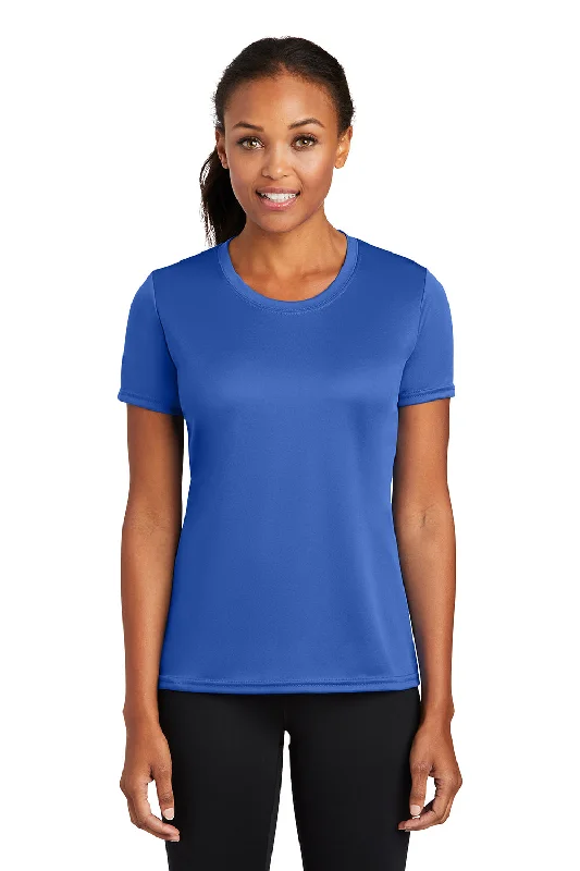 Special Offer Port & Company Womens Dry Zone Performance Moisture Wicking Short Sleeve Crewneck T-Shirt - Royal Blue