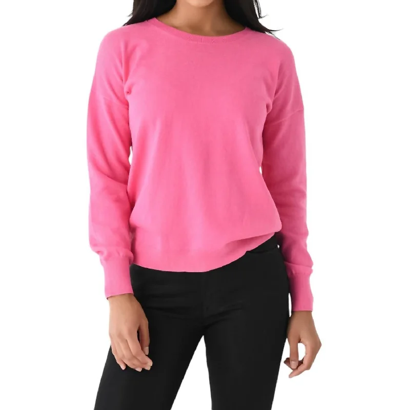 Instant Discount Heart Sleeve Sweater In Carnation/powder