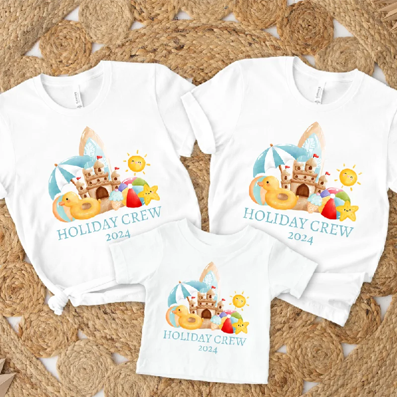 Hurry In Holibobs- Holiday Crew 2024 Family Matching White T-Shirts