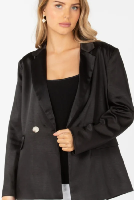 Anniversary Sale Black Satin Blazer
