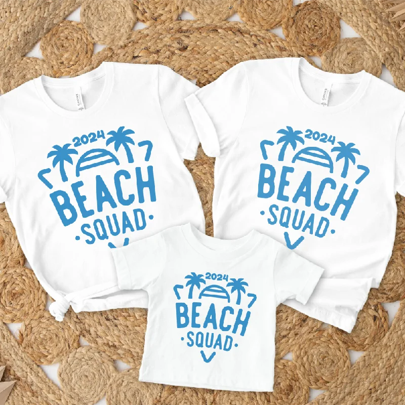 Bargain Prices 2024 Beach Squad Family Matching White T-Shirts