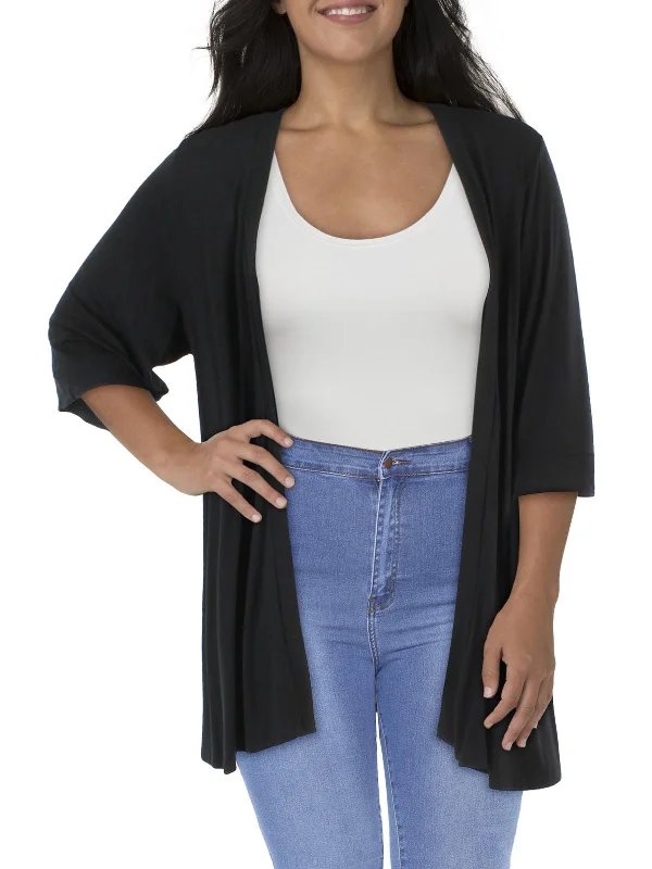 Take Advantage Plus Womens Cardigan Open Front Duster Sweater