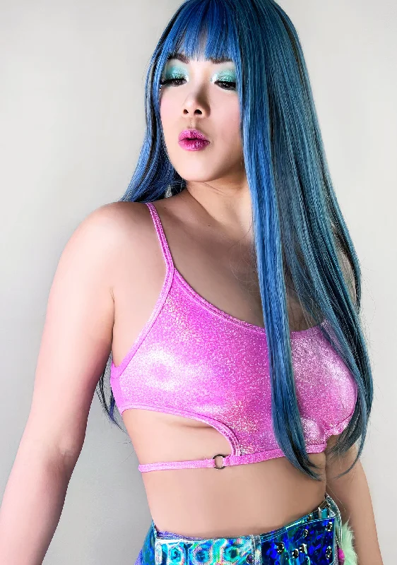 Reduced Rates Bubblegum Beats Pink Cropped Top