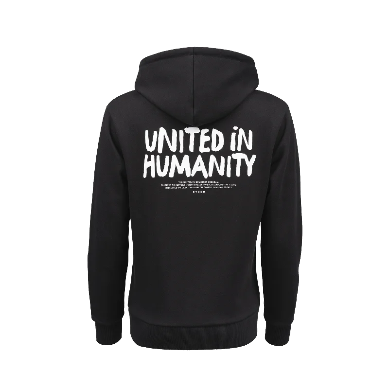 New Deal Rhythm Unisex Hooded Sweater with pocket "United in Humanity"