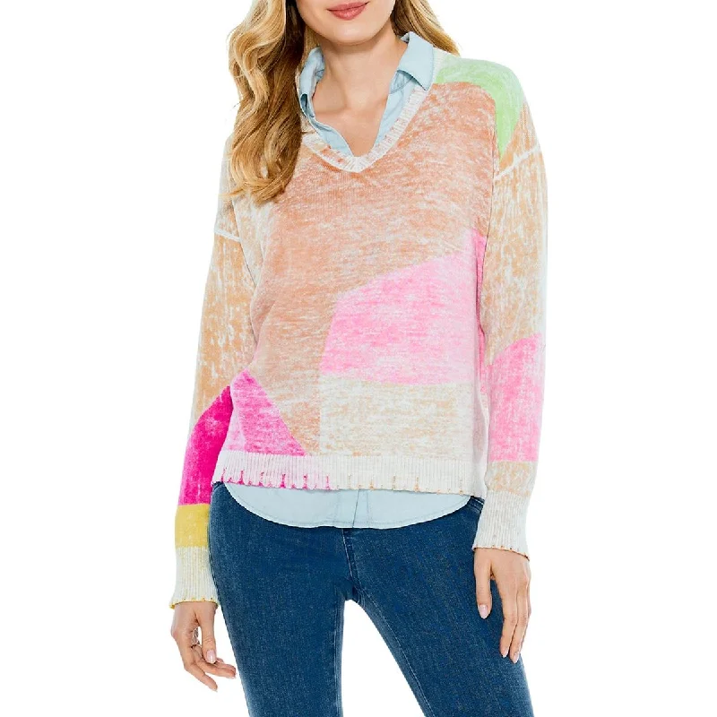 Exclusive Offer Mosaic Sunrise Womens Cotton Printed Pullover Sweater