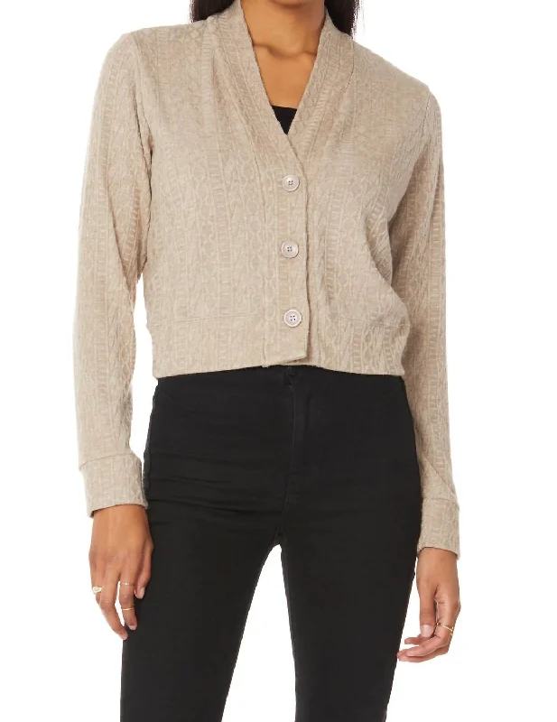 New Arrival Short Cardigan In Oatmeal
