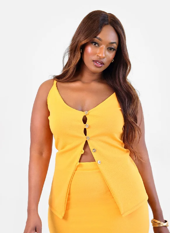 Unmissable Sale Bow Down Button Strappy Top