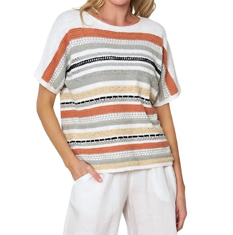 Weekend Specials to Indulge In Simply Striking Sweater In Multi Stripe