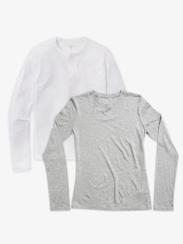 Act Now Long Sleeve Crew Tee Marcy 2-Pack