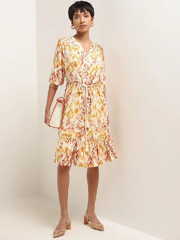 Your Weekend, Your Savings LOV Off-White Tiered Dress