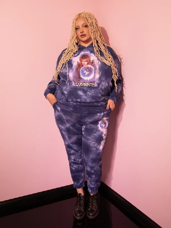 Weekend Discounts to Relish LABYRINTH™ Goblin King Sweatpants in Midnight Blue Tie Dye (UNISEX)