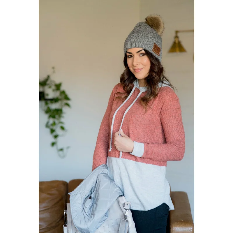 Special Discount Dual Tone Hoodie - Salmon