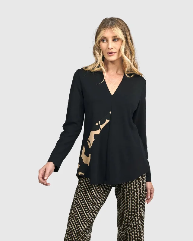 Weekend Discounts to Delight Harley V-Neck Top, Blackout