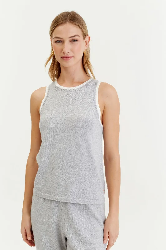 Unbeatable Prices Grey Cotton-Linen Vest