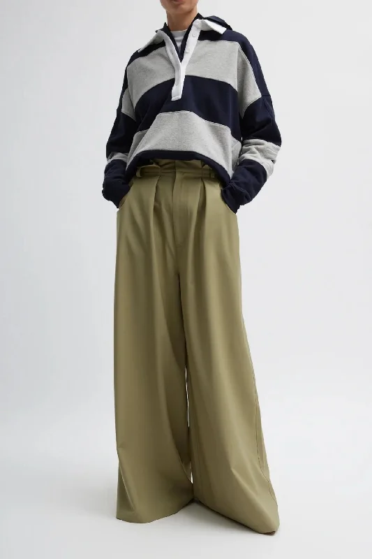 New Arrival Tibi Polo Collar Cocoon Sweatshirt - Navy Multi