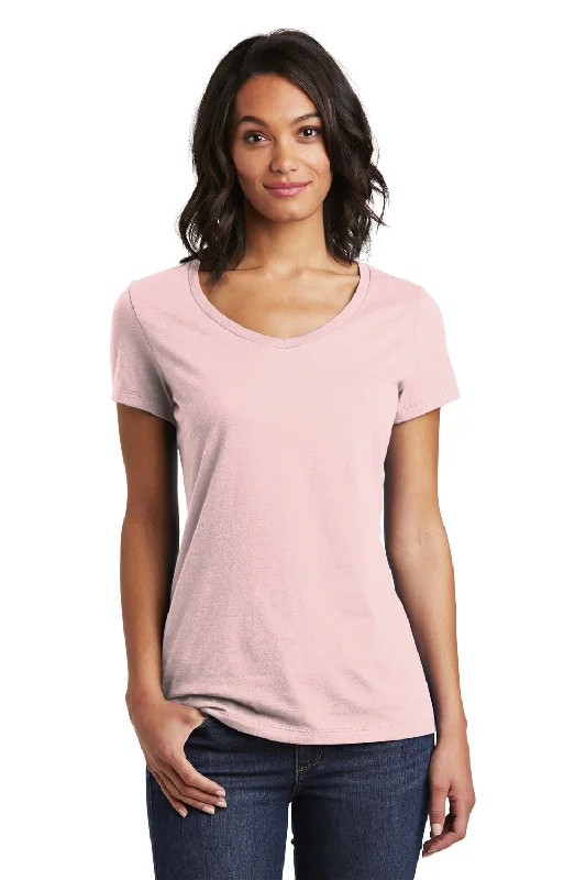 Weekend Special District Womens Very Important Short Sleeve V-Neck T-Shirt - Dusty Lavender