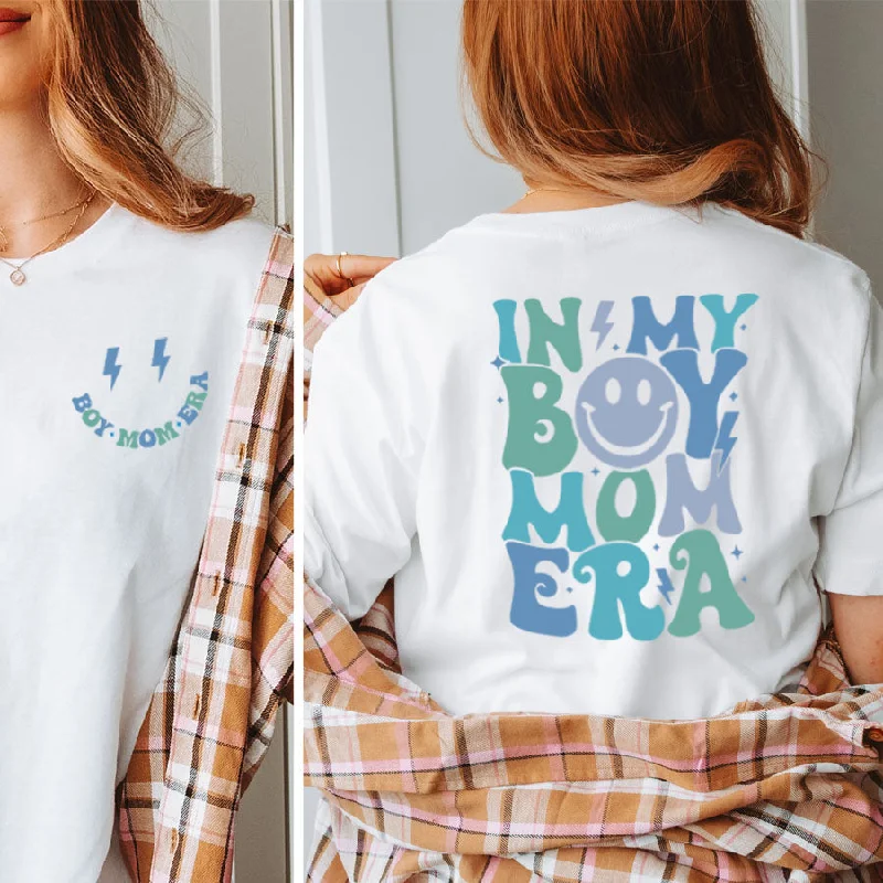 Clearance Sale My Boy Mom Era Front & Back Logo T-Shirt