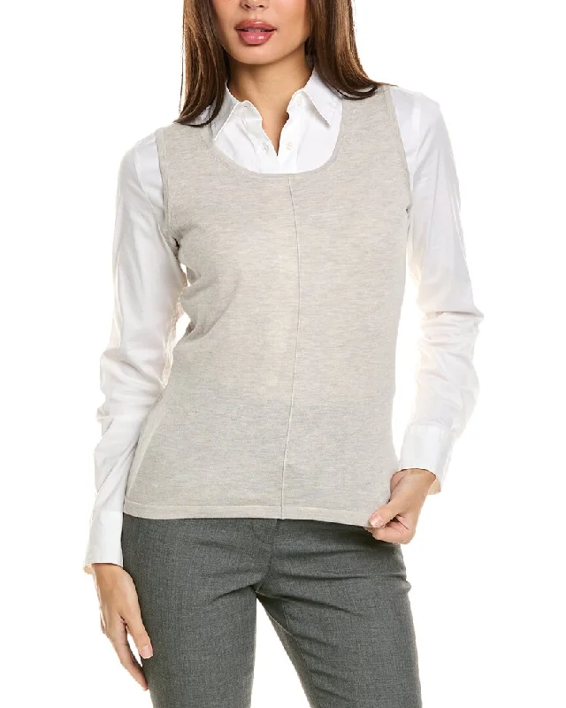 Weekend Discounts to Celebrate Forte Cashmere Seamed Silk & Cashmere-Blend Tank