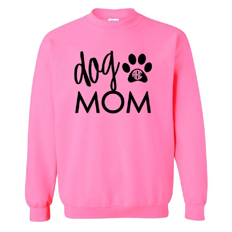Extra Savings Monogrammed 'Dog Mom' Neon Crewneck Sweatshirt