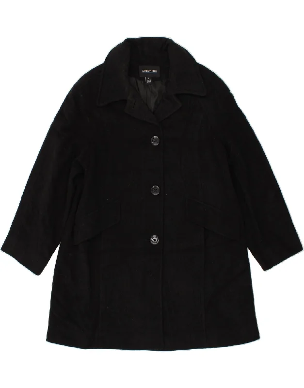 Weekend Deal LONDON FOG Womens Overcoat UK 16 Large Black