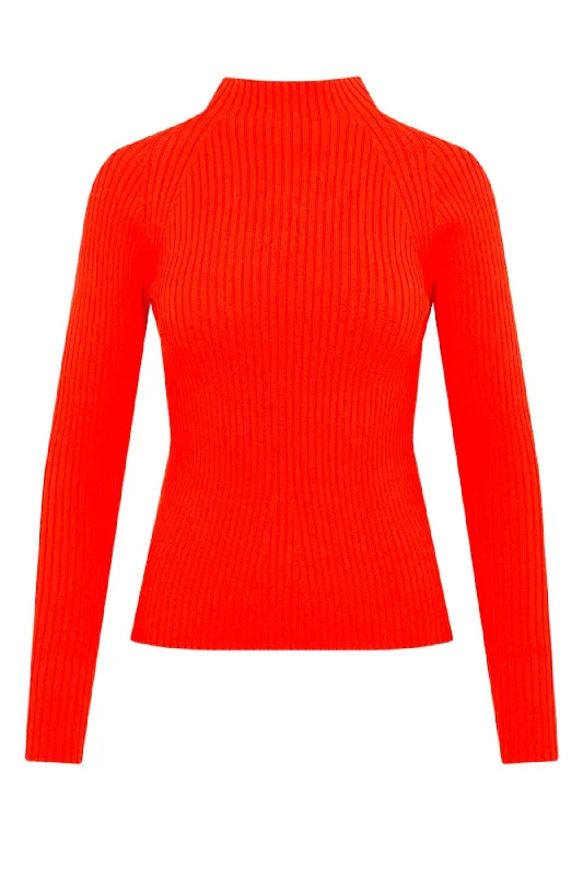 Weekend Discounts to Celebrate A.W.A.K.E. Mode Open Back Jersey Knit Top - Red