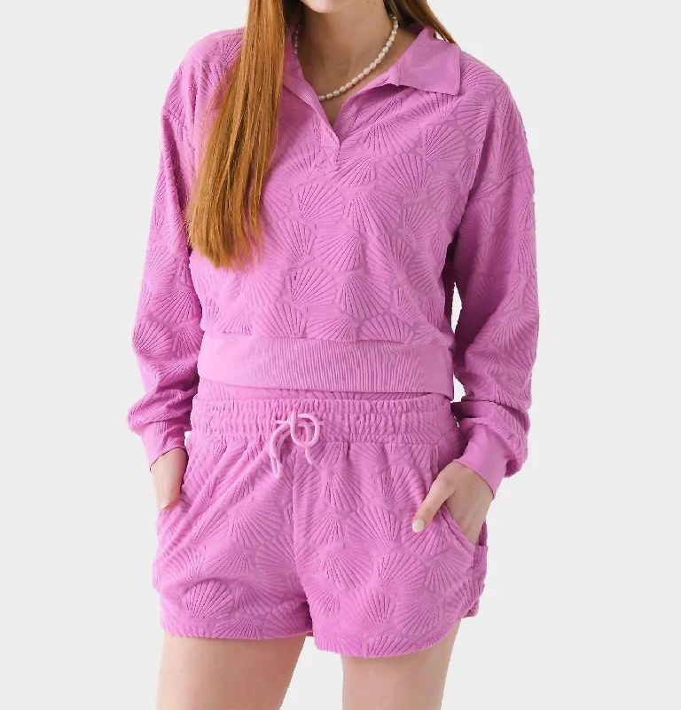 Shop and Save Martina Polo Sweater In Shell Pink