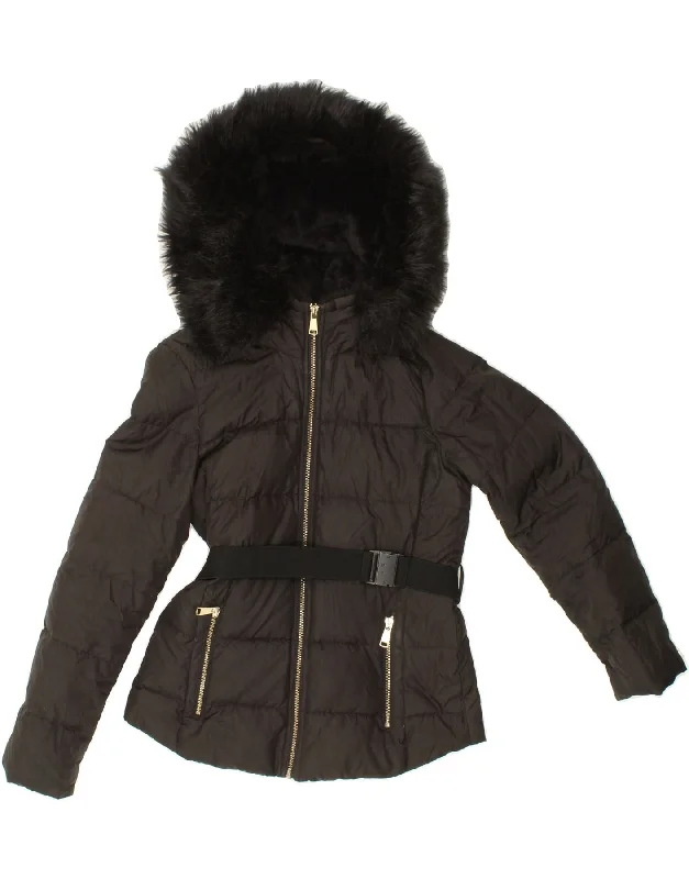 Weekend Bargains to Savor ZARA Womens Hooded Padded Jacket UK 10 Small Black Acrylic Weekend Bargains to Savor ZARA Womens Hooded Padded Jacket UK 10 Small Black Acrylic