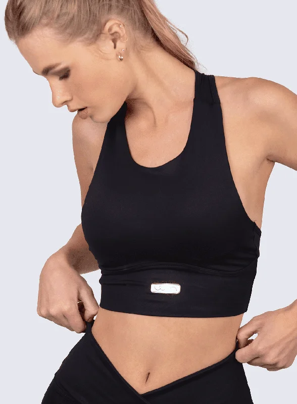 New Deals TOP HALTER OLIMP-BLACK
