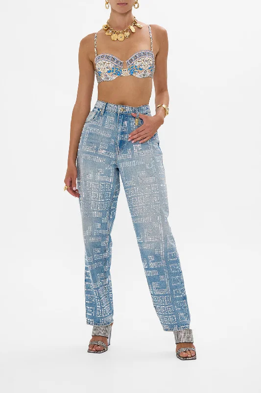Price Slash MILLA MYSTIC MONOGRAM GIRLFRIEND JEAN DENIM