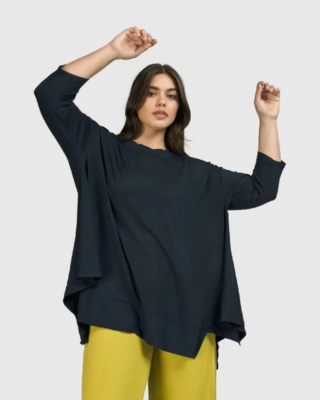 Special Savings Essential Oversized Trapeze Top, Ocean
