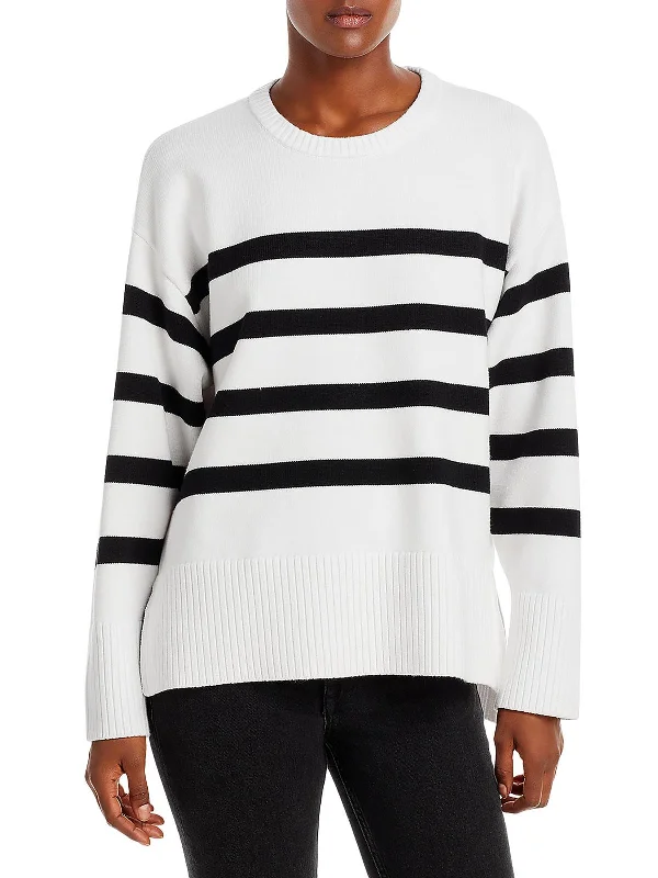 Can't Be Beat Valery Womens Striped Knit Crewneck Sweater