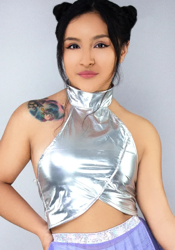 Limited Time Offer Galactica Metallic Halter Top