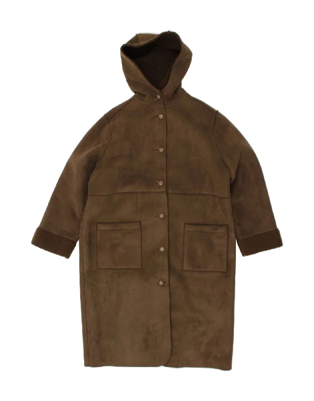 Today’s Deal MONSOON Womens Hooded Sherpa Overcoat UK 18 XL Khaki