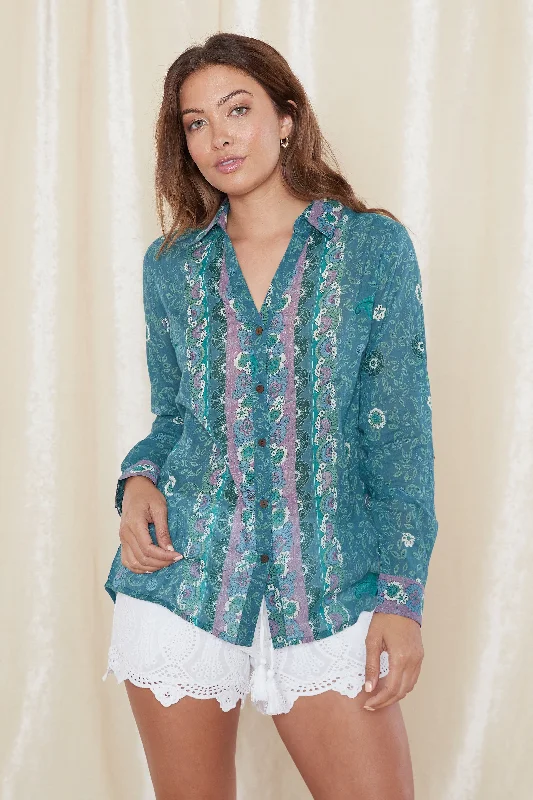 Mega Sale Manisha Blouse - Capri Blue