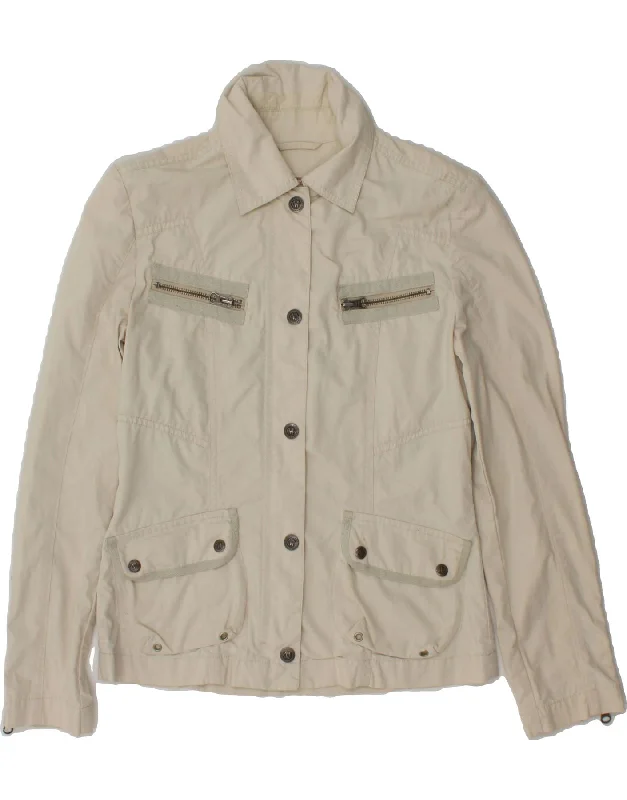 Weekend Offers That Tempt MARLBORO CLASSICS Womens Utility Jacket UK 10 Small Off White Cotton Weekend Offers That Tempt MARLBORO CLASSICS Womens Utility Jacket UK 10 Small Off White Cotton
