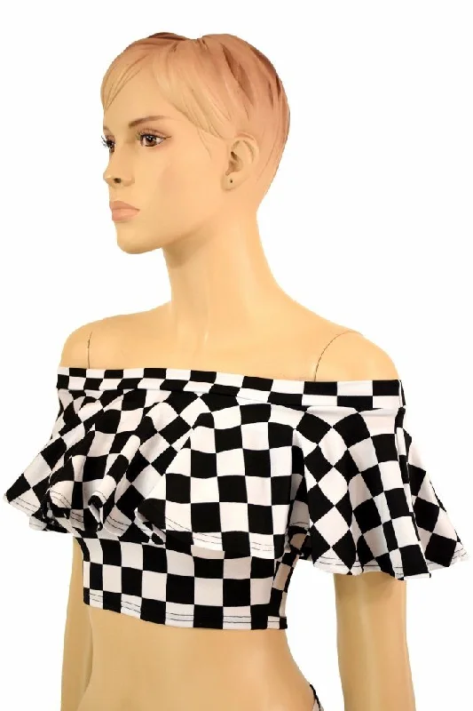 Early Bird Discount Off Shoulder Crop Top