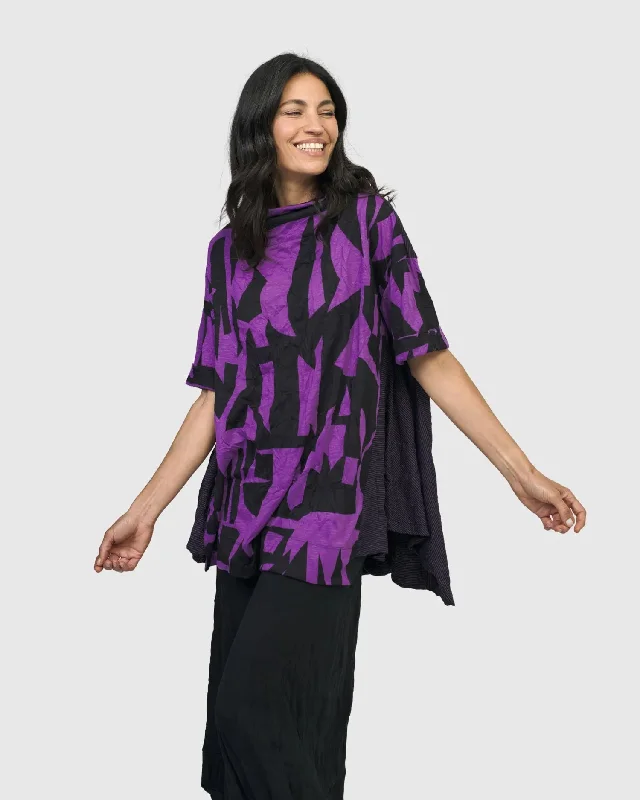 Exclusive Offer Fractal Trapeze Top, Violet