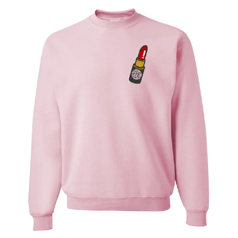 Doorbuster Deal Monogrammed Lipstick Crewneck Sweatshirt
