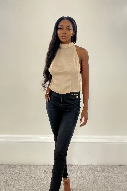 Grand Opening Sale Storm Label Seven Sins - Satin Strappy Top
