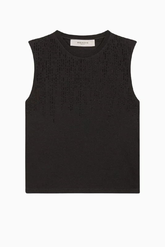 Stock Up Golden Goose Sleeveless Gradient T-Shirt - Black